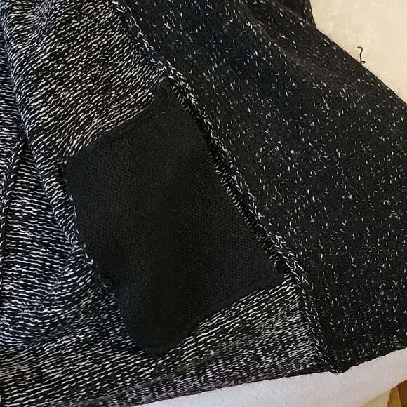 Vince duster sweater with pockets wool silk cashmere blend black donegal sz XS - Picture 6 of 8